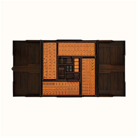 hermes leather mahjong|hermes mahjong set price.